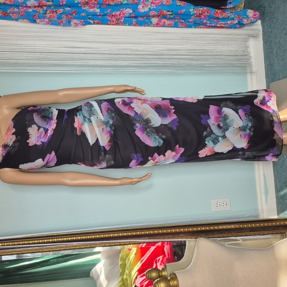 LeChateau One Shoulder Floral Maxi Dress Size XS
